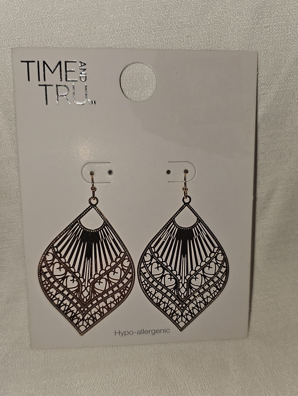 Time & Tru Women's Goldtone, Fishhook Fashion Earrings New